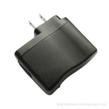 USB wall charger for E-Cigarette, mobile phones and other USB powered devices, 5V 1.0A, black